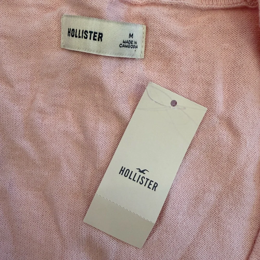 Hollister Short Sleeve Pink Henley Babydoll Top NWT Size M - Picture 4 of 5